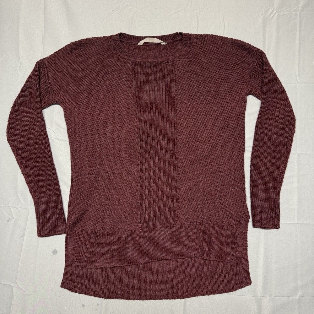 Athleta Womens Burgundy Long Sweater Size Medium Pullover‎